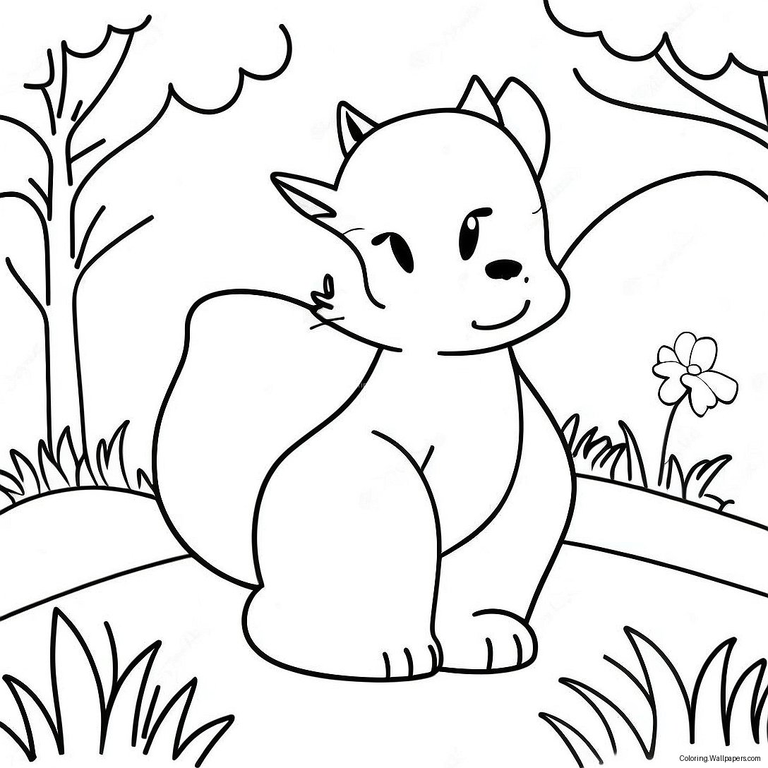 Spring Animal Coloring Page 9370