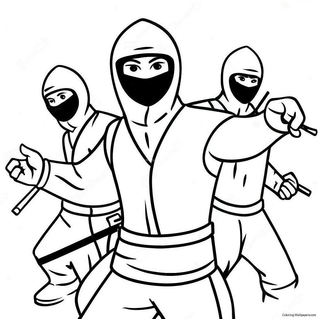 Página Para Colorear De Ninjas Espías En Acción 4554