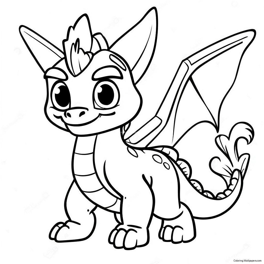 Spyro The Dragon Skylander Coloring Page 40032