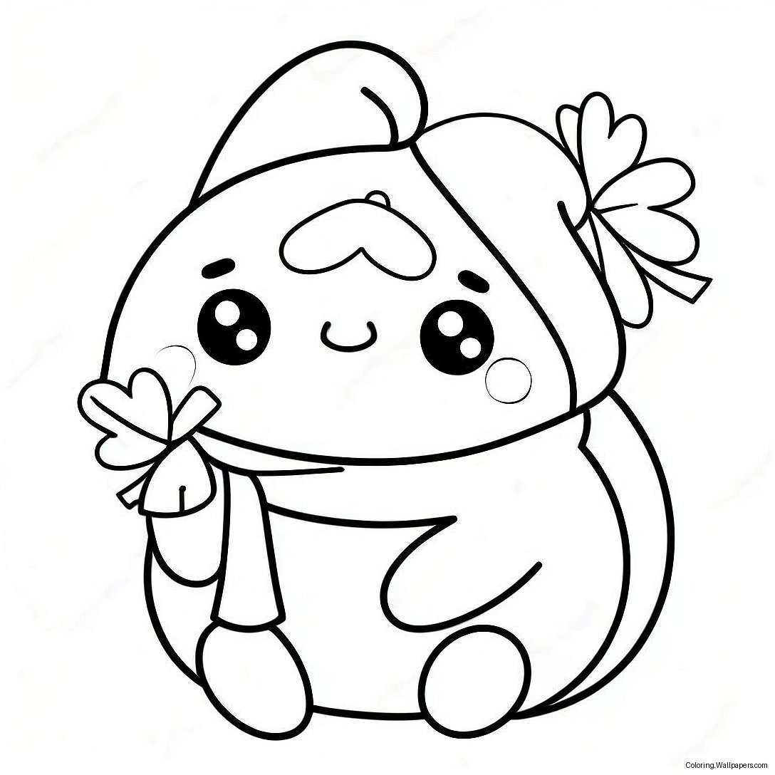 Página Para Colorear De Squishmallow Navideño 14966