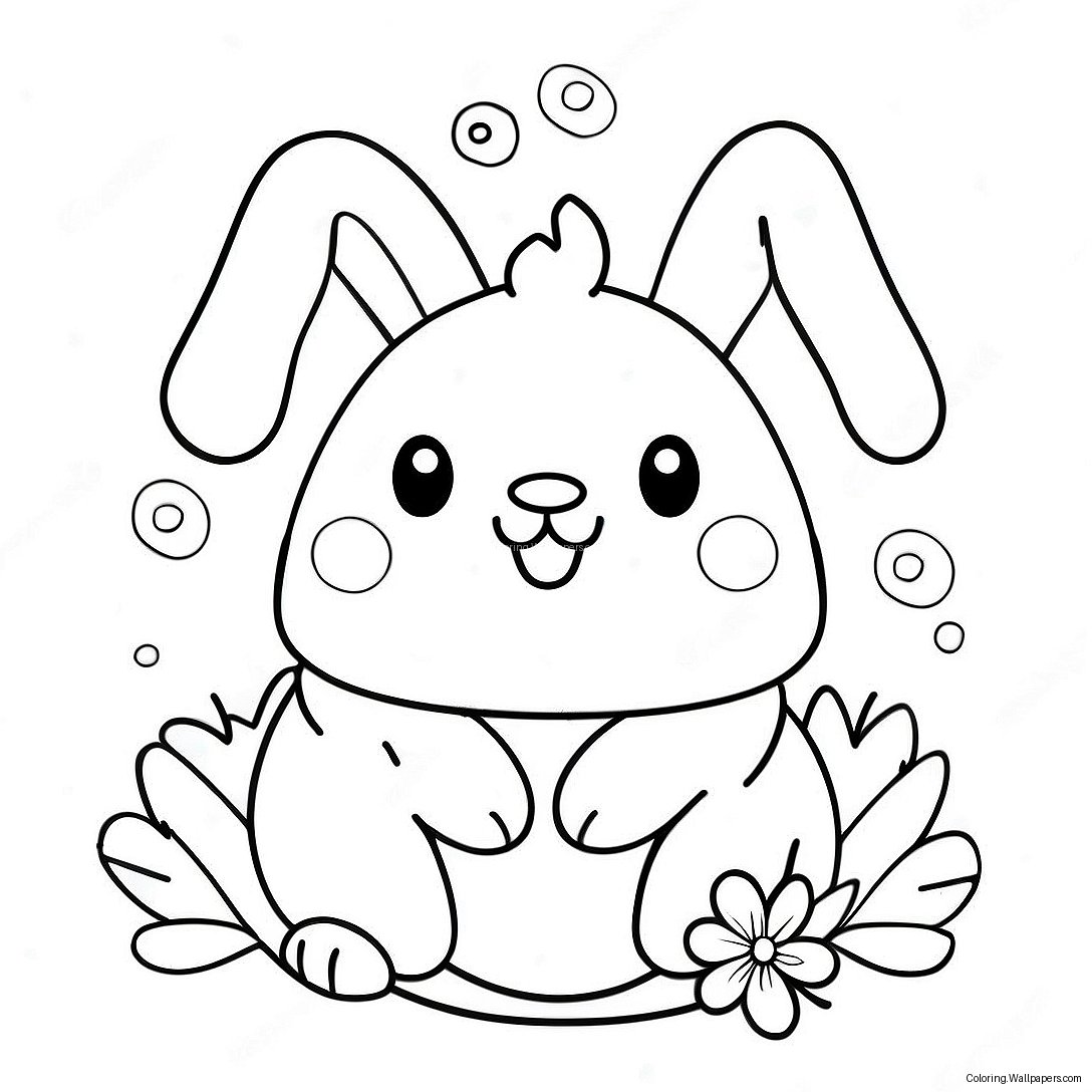 Squishmallow Easter Bunny Coloring Page 40756