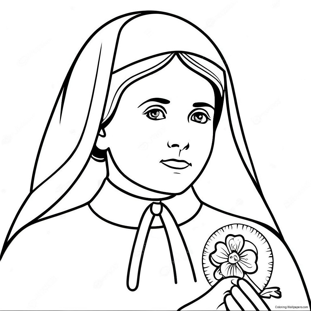 St Bernadette Coloring Page 40234