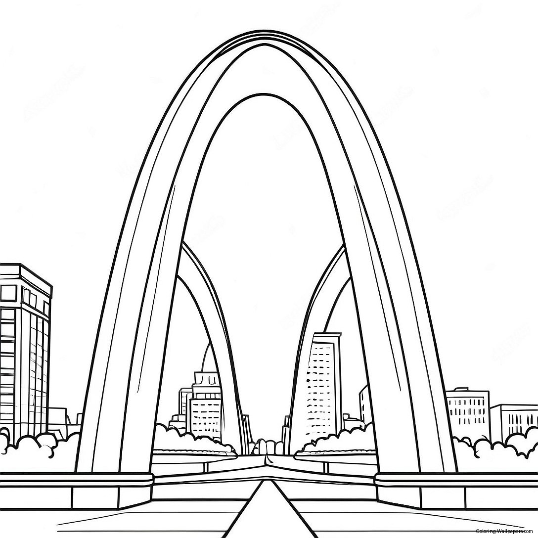 Página Para Colorir Do Arco De St Louis 53255