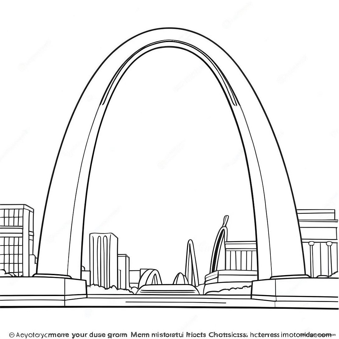 Färgläggningssida Med St Louis Arch 53256