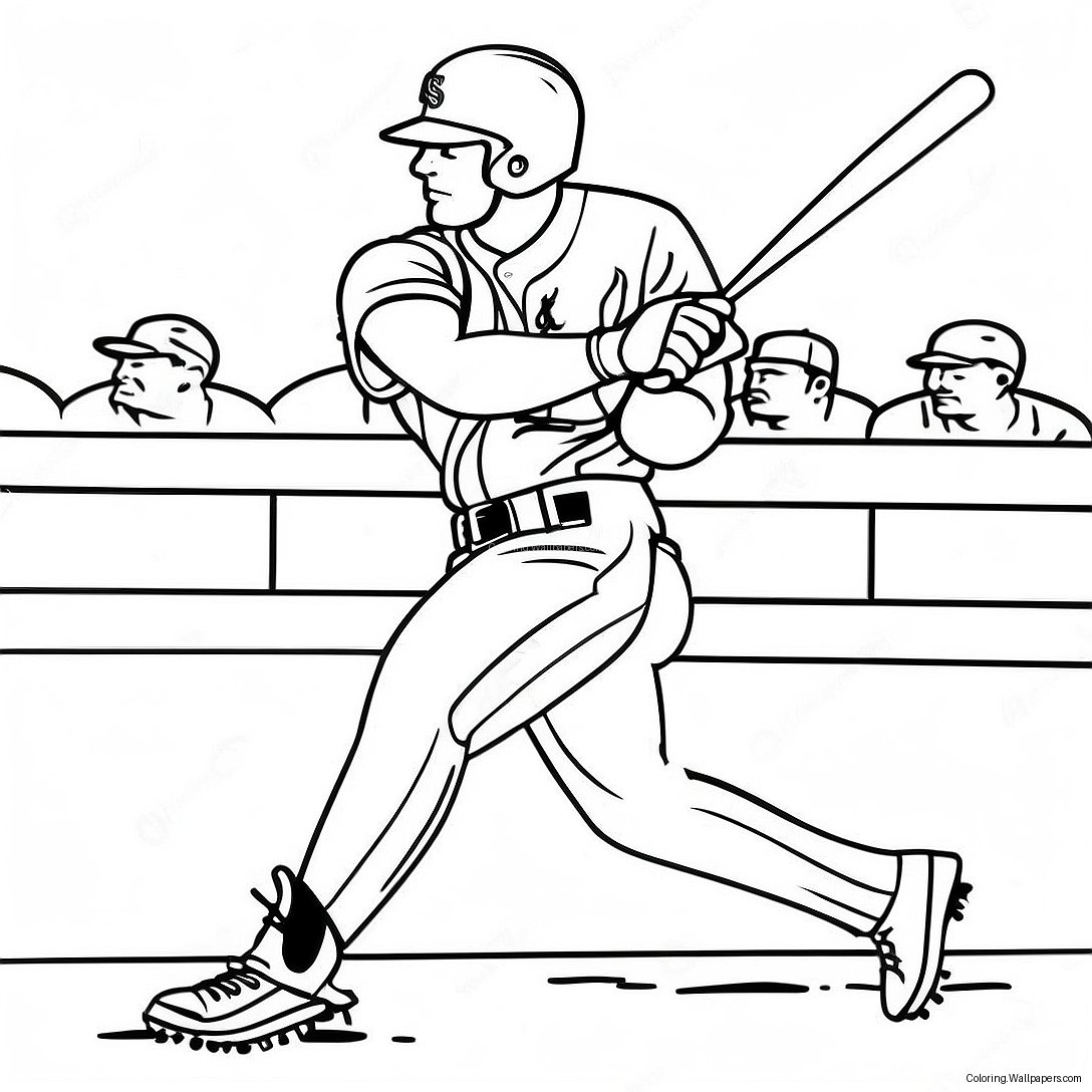 St Louis Cardinals Player Hitting Coloring Page 36945