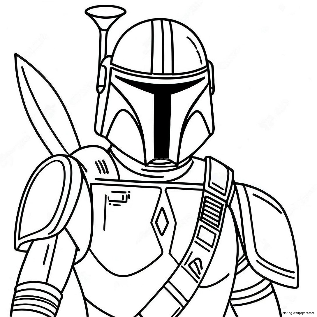 Star Wars Mandalorian Boyama Sayfası 55509