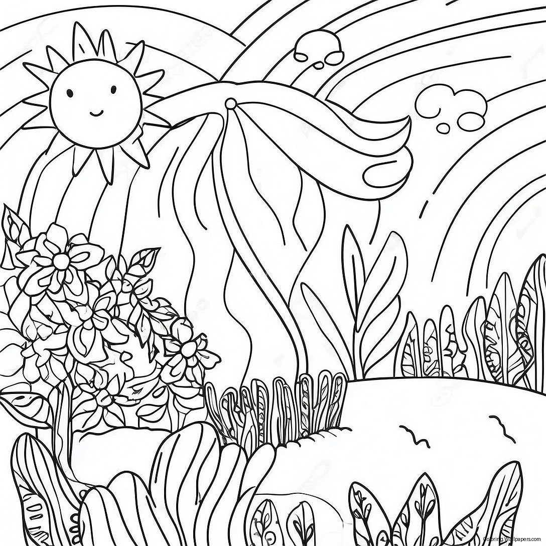 Starry Night Coloring Page 26419