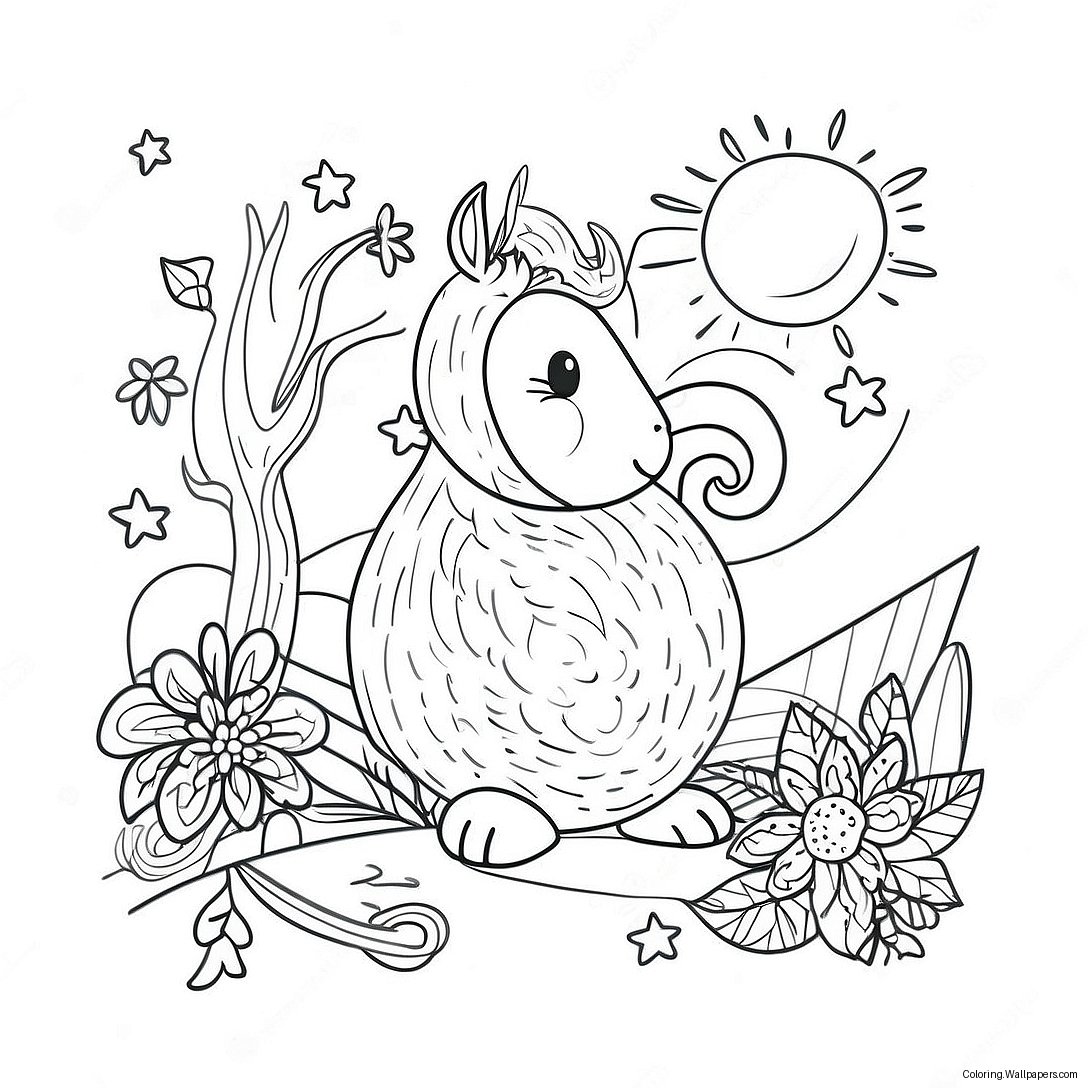 Starry Night Coloring Page 42146