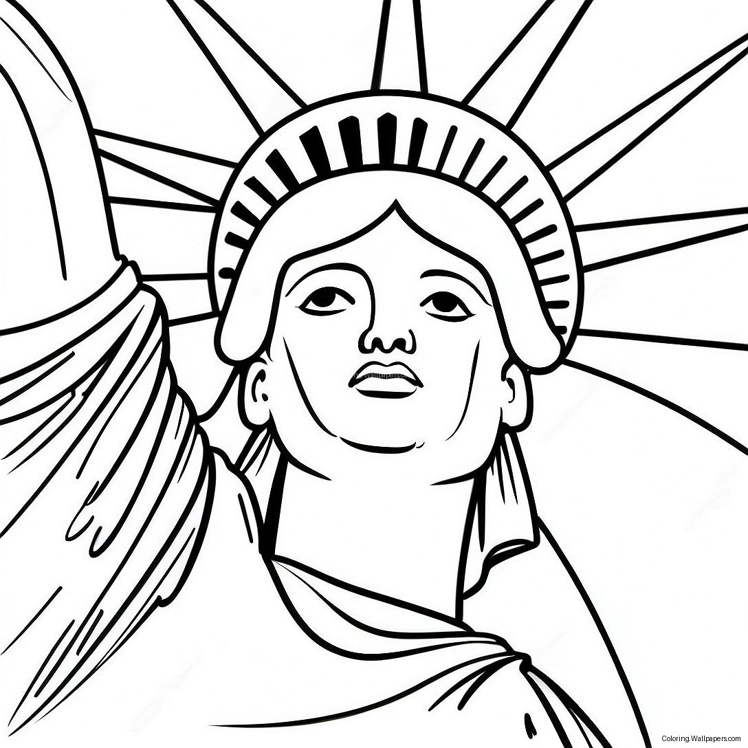 Página Para Colorear De La Estatua De La Libertad 20061