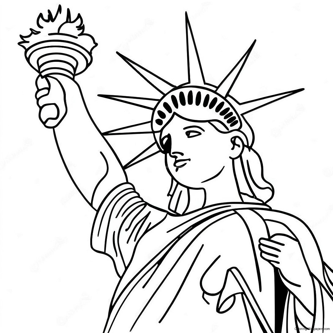 Statue Of Liberty Coloring Page 4996