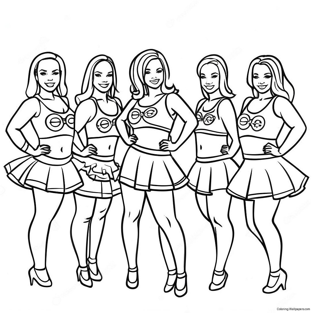 Steelers Cheerleaders Coloring Page 5005