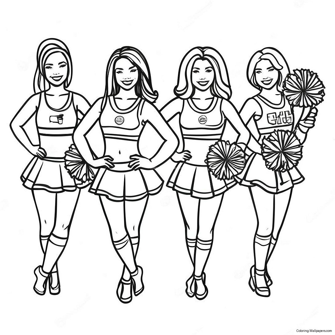 Pagina Da Colorare Cheerleaders Degli Steelers 5006