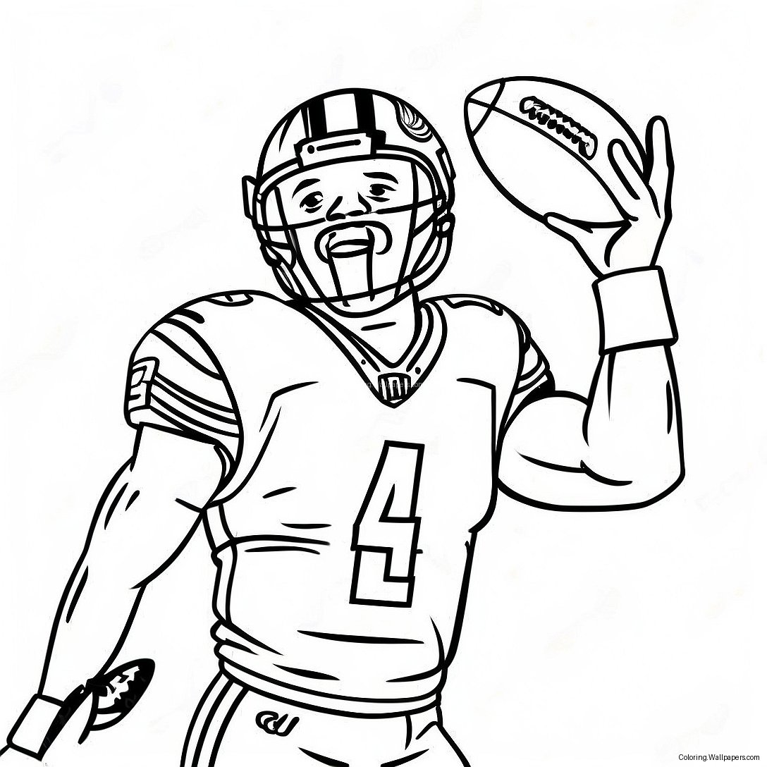 Page À Colorier Stefon Diggs Attrapant Un Football 11196