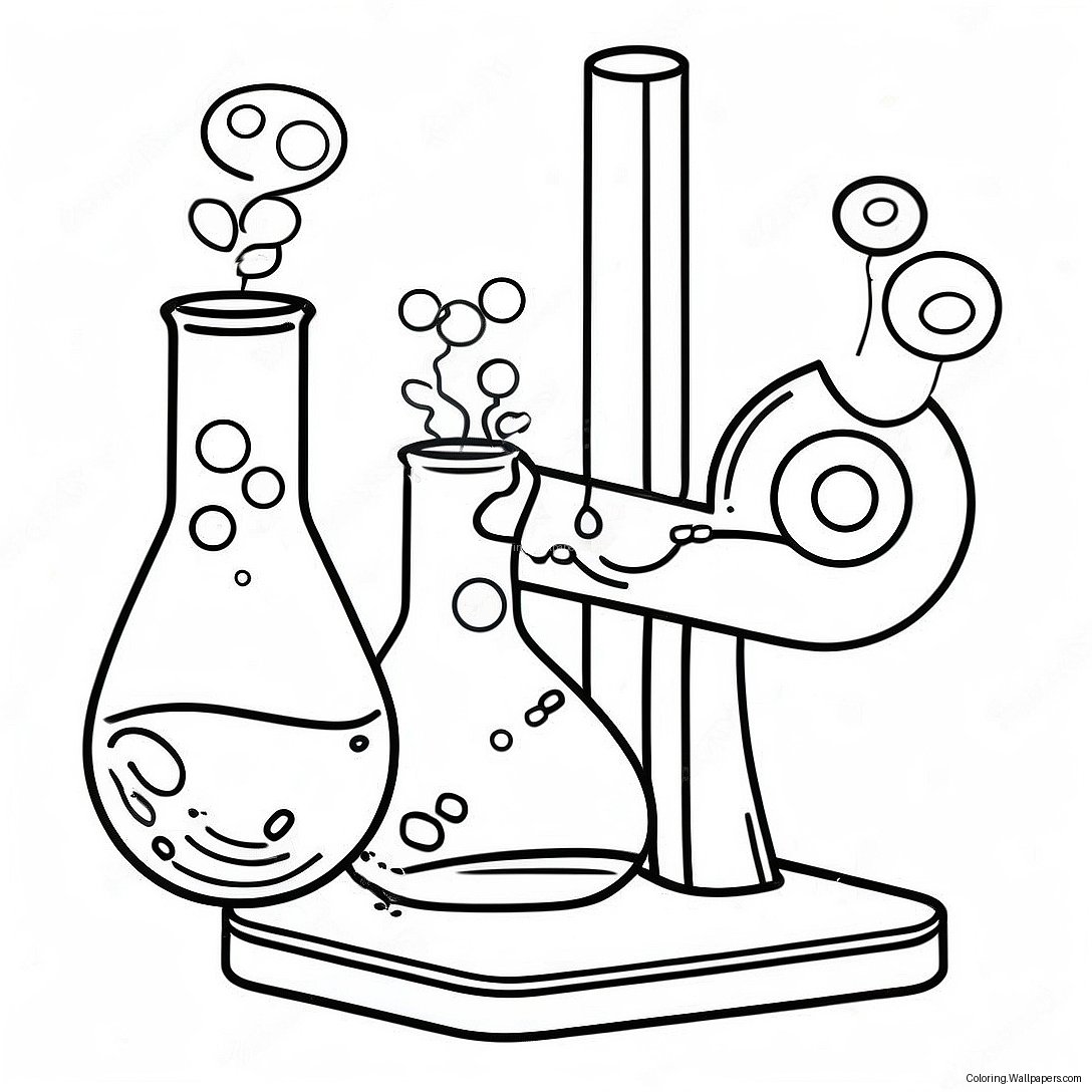 Stem Science Experiment Coloring Page 4191