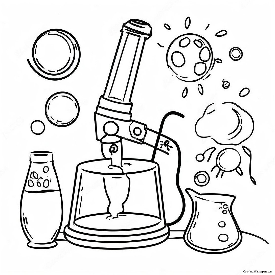 Stem Science Experiment Coloring Page 4192