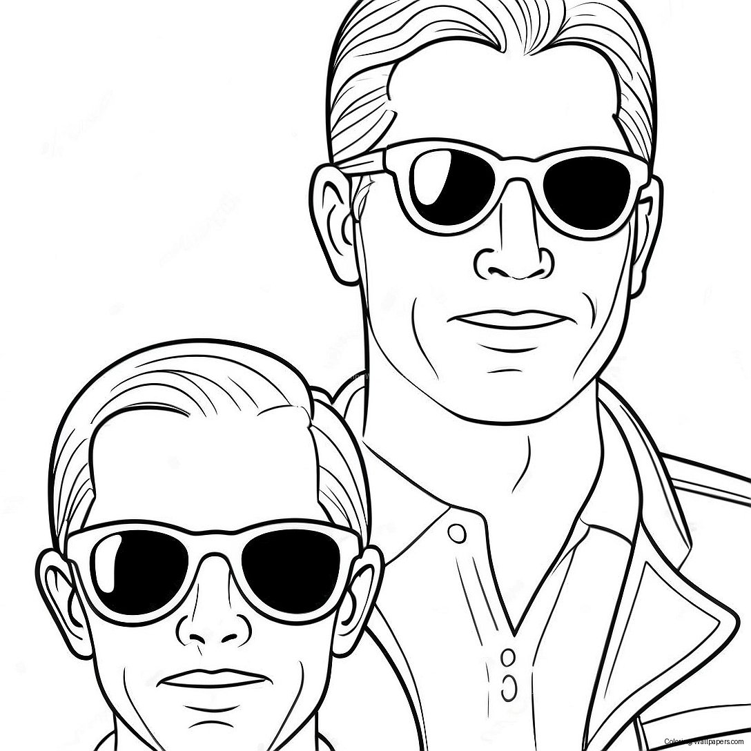 Stephen Sharer With Cool Sunglasses Coloring Page 58885