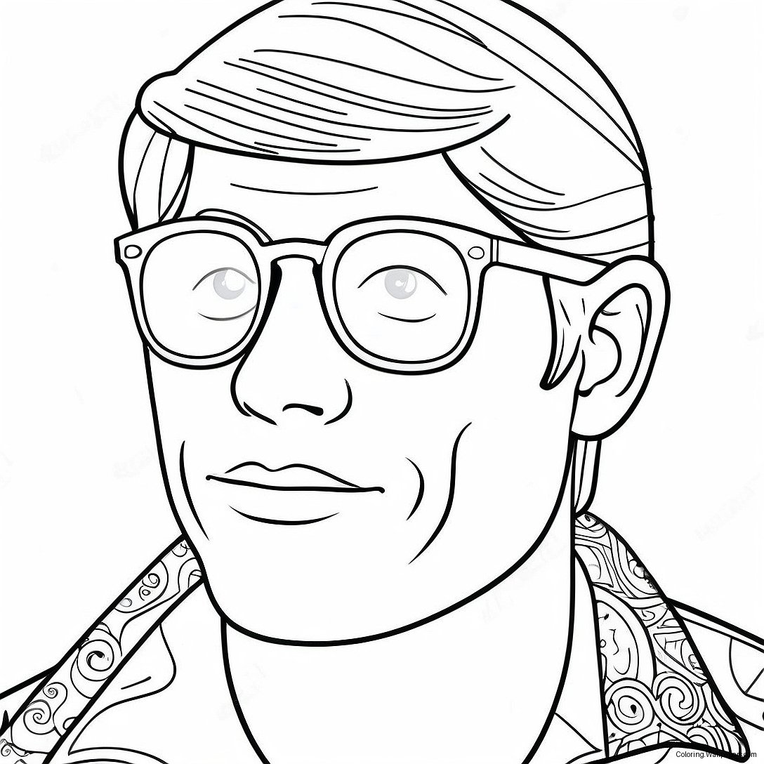 Stephen Sharer With Cool Sunglasses Coloring Page 58886