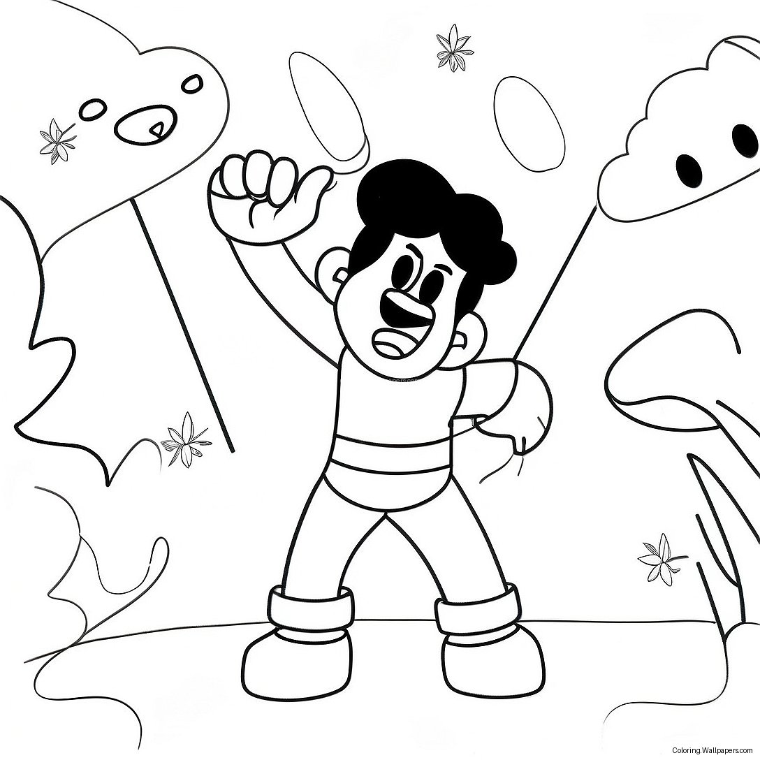 Página Para Colorir Do Steven Universe 1991