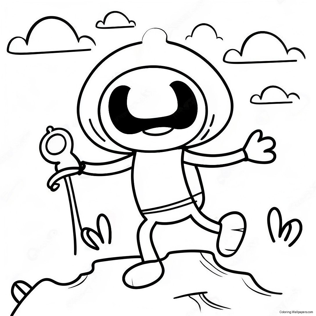 Stickman Adventure Coloring Page 36455