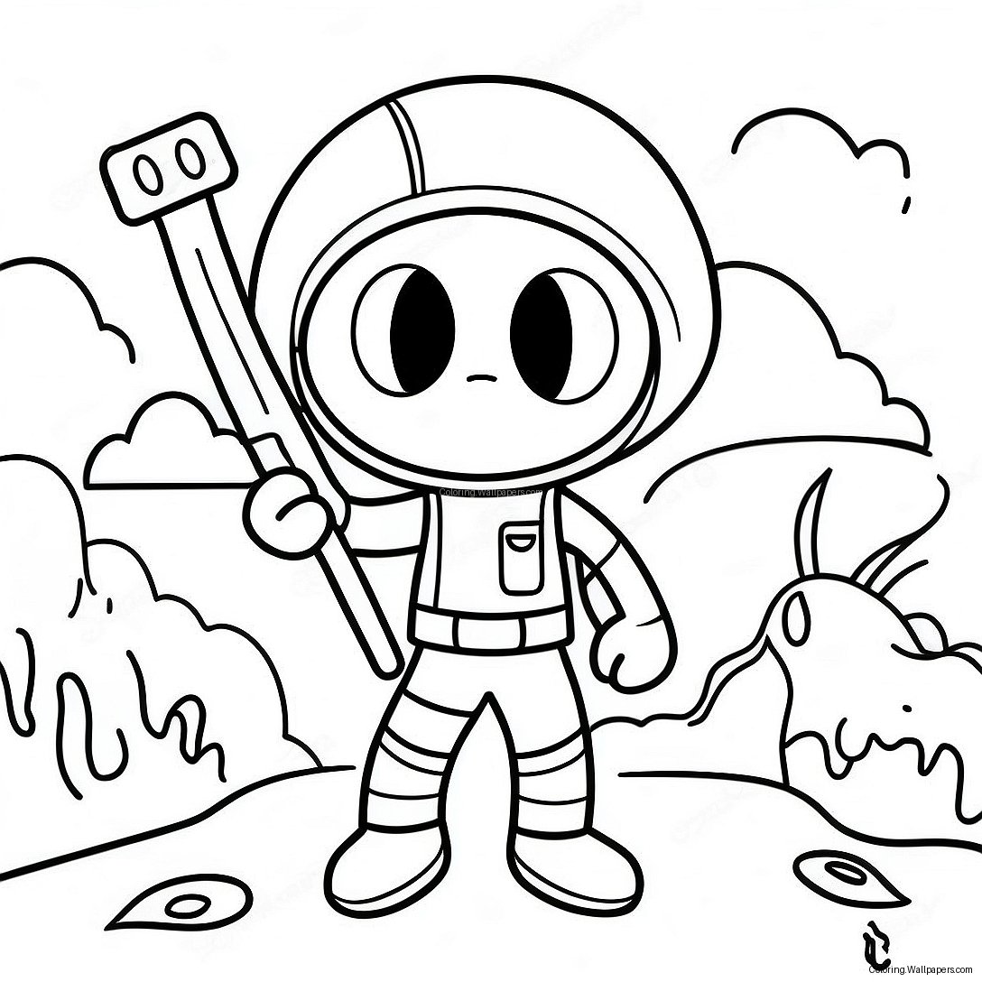 Stickman Adventure Coloring Page 36456