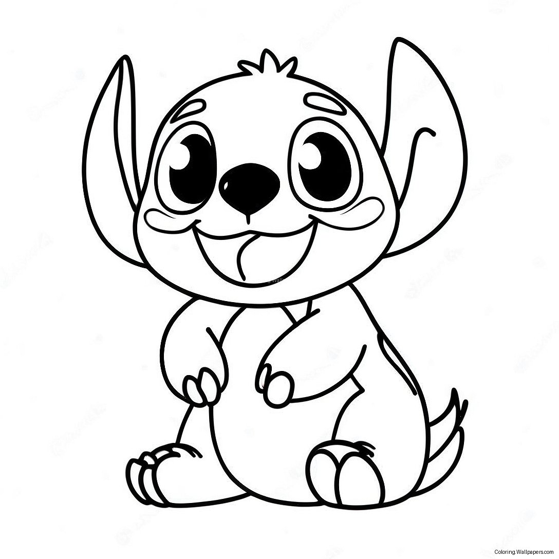 Stitch Halloween Coloring Page 10186