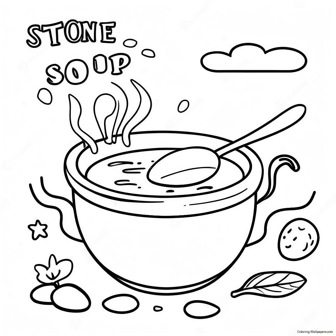 Page À Colorier De L'histoire De La Soupe De Pierre 39810