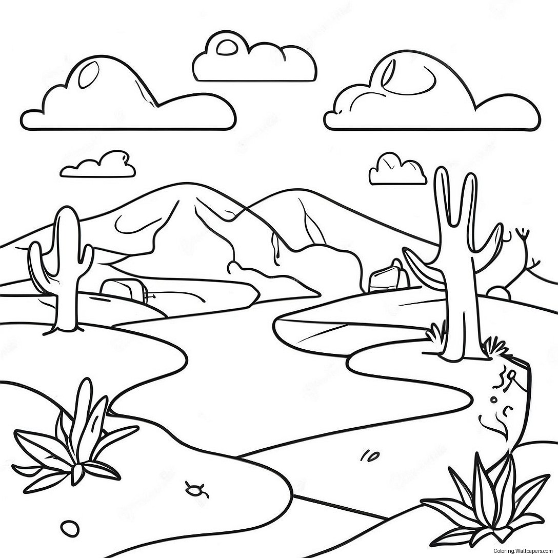 Página Para Colorear Paisaje Del Mundo Extraño 34719