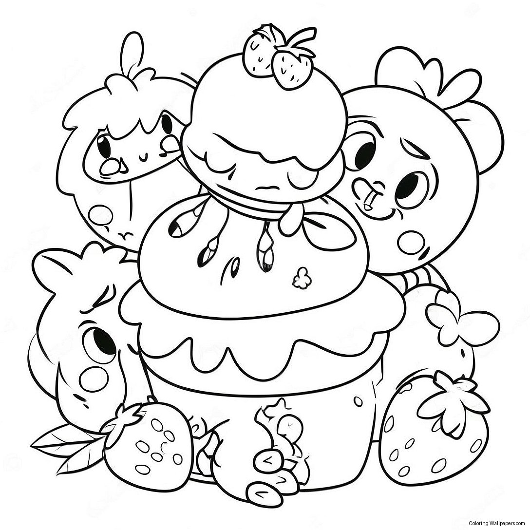 Strawberry Shortcake With Friends Coloring Page 9342