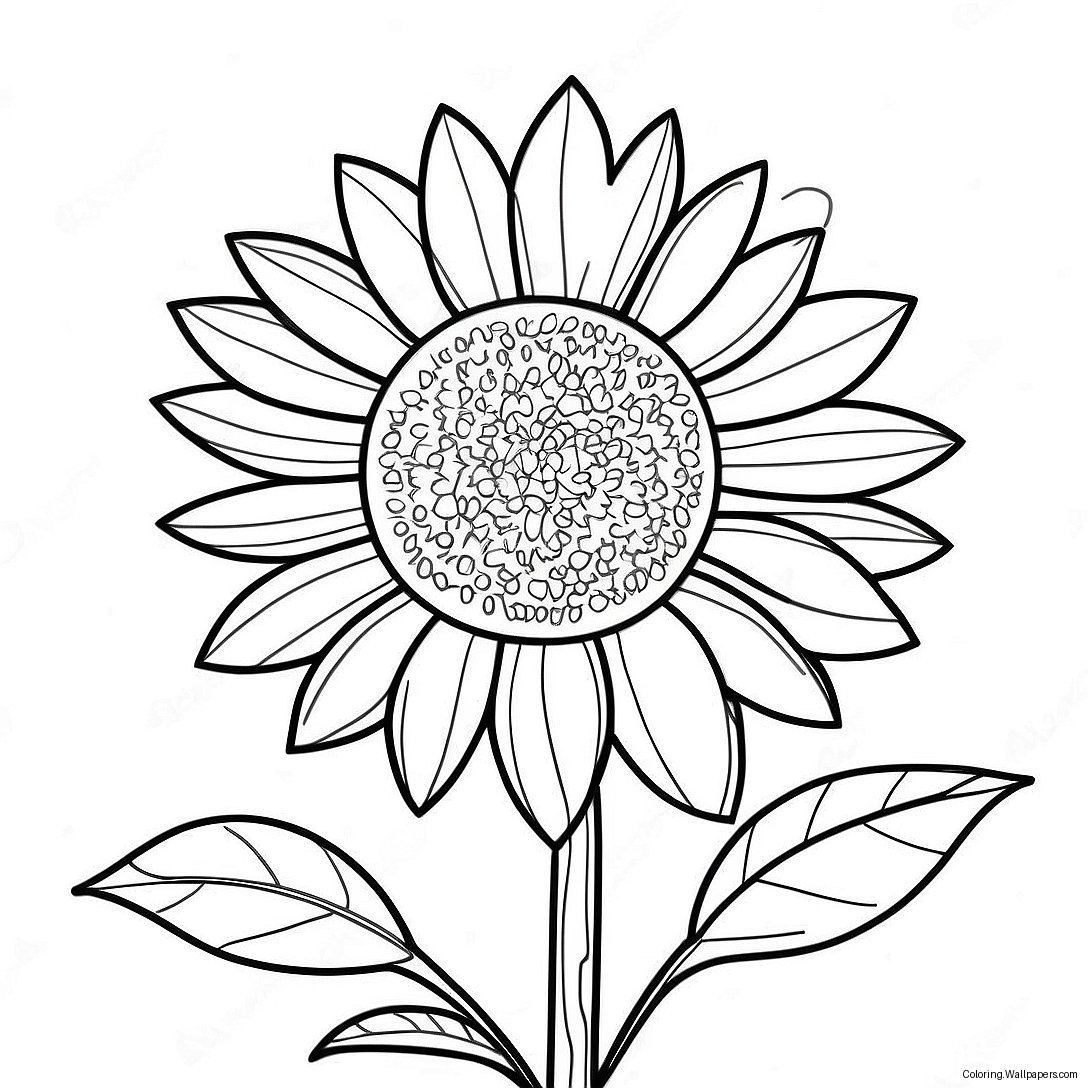 Page À Colorier Tournesol Anti-Stress 53150