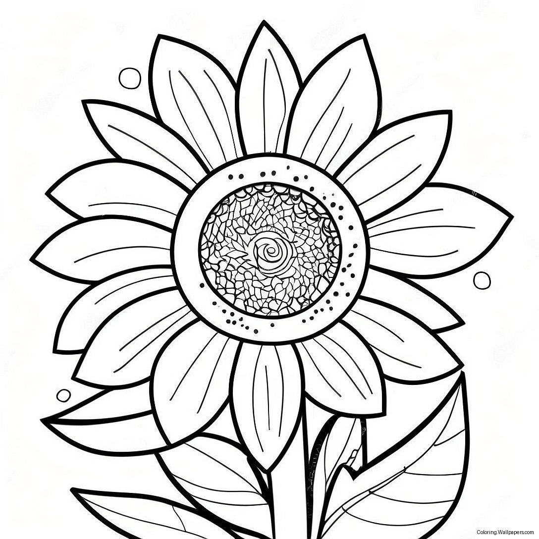 Page À Colorier Tournesol Anti-Stress 53152