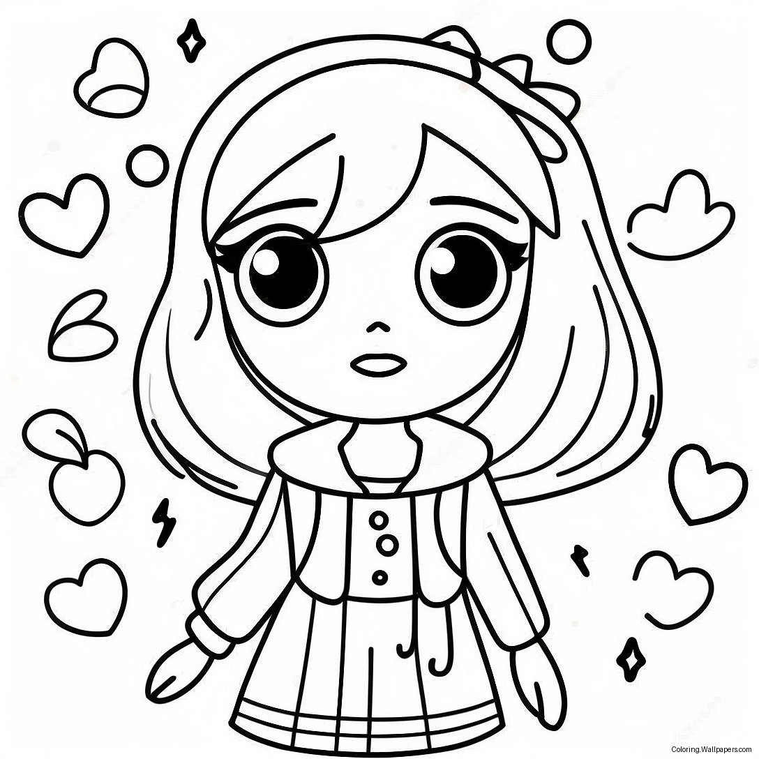 Stylish Bad Girl Gacha Life Character Coloring Page 57865