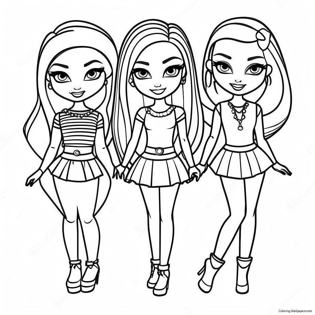 Defilare De Modă Bratz Pagina De Colorat 16502