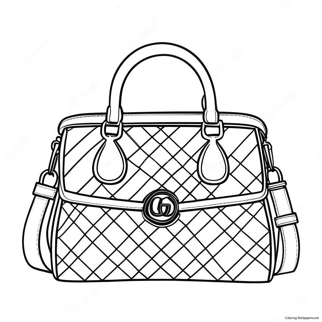 Stylish Gucci Handbag Coloring Page 27953