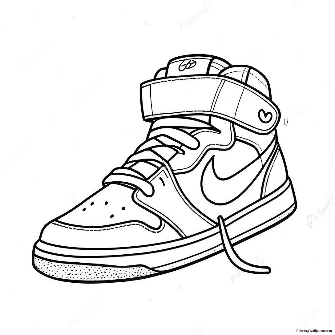 Stylish Hypebeast Sneaker Coloring Page 41842