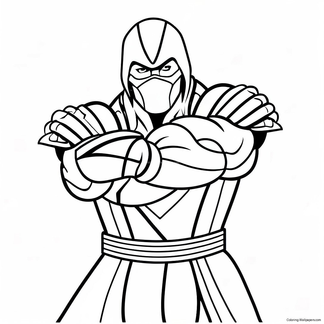 Sub Zero Mortal Kombat Coloring Page 23071