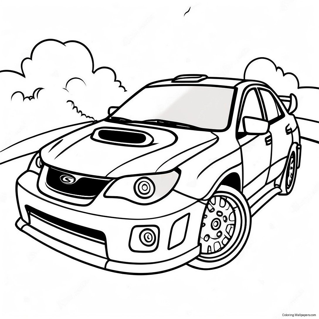 Subaru Wrx Rally Car Coloring Page 19661