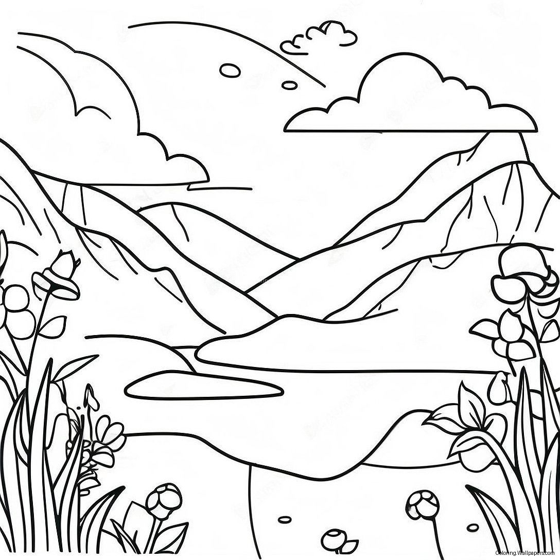 Sublime Nature Scene Coloring Page 47686