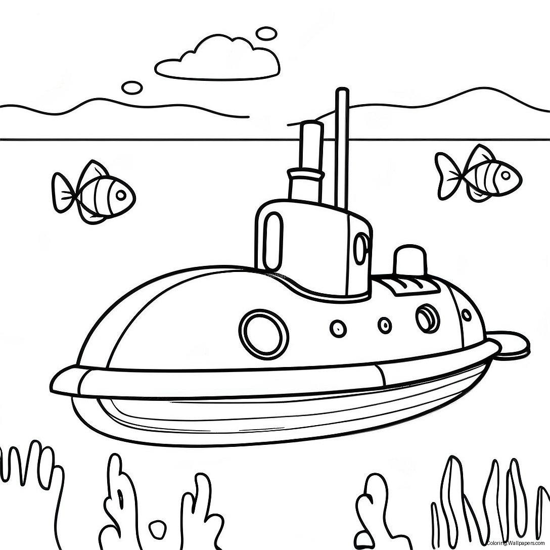 Página Para Colorear De Submarino 11750