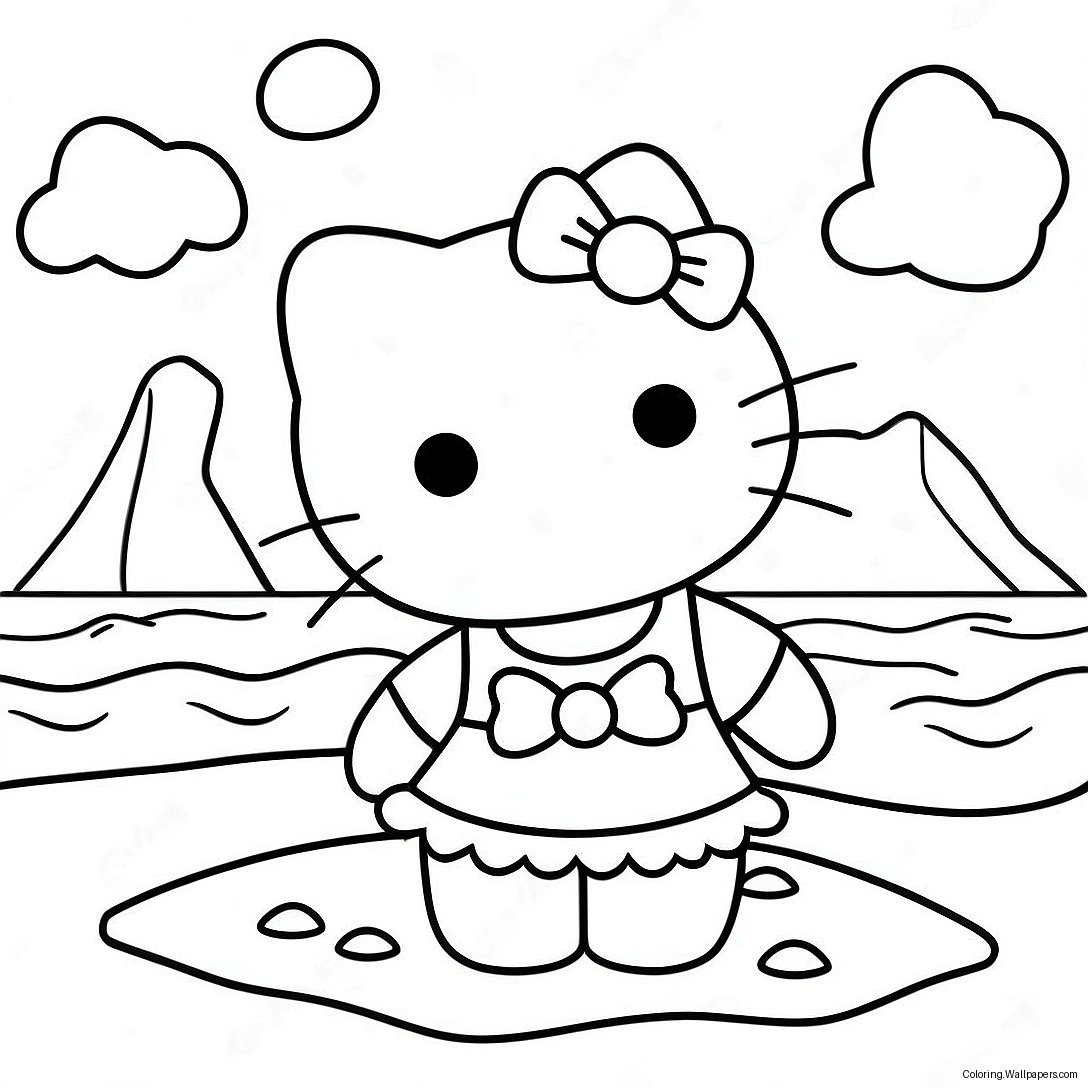 Sommer Hello Kitty Strand Scene Malebog 30859