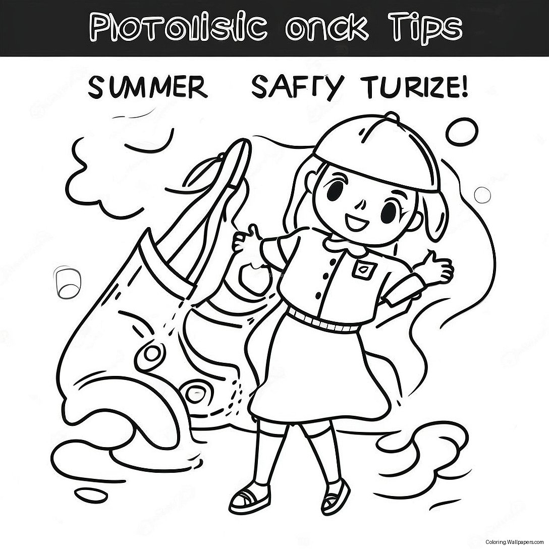 Summer Safety Tips Coloring Page 40704