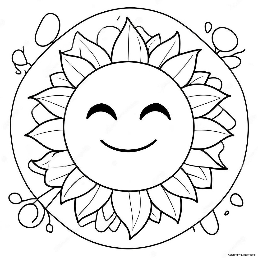 Página Para Colorear Del Sol Del Solsticio De Verano 33272