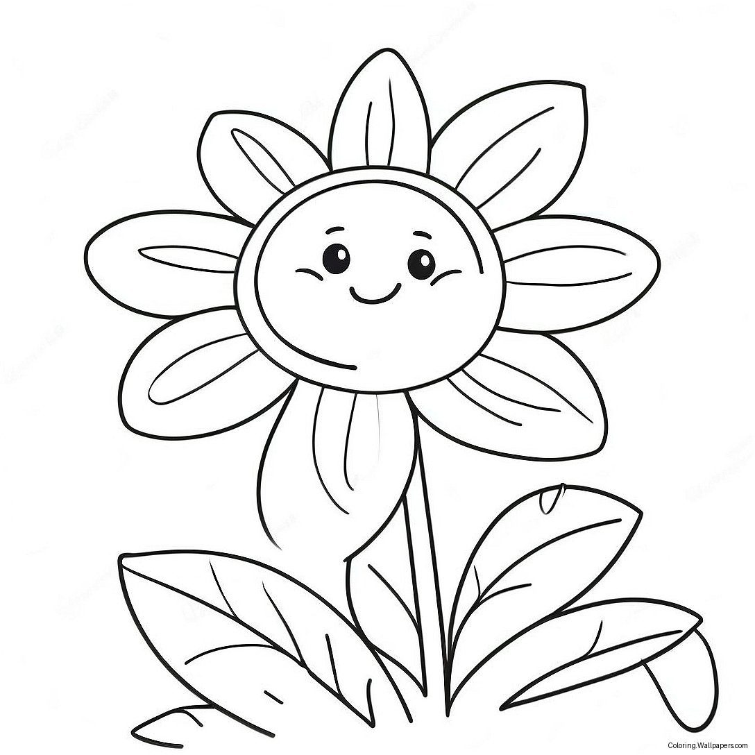 Sunny Sundrop With Bright Flowers Coloring Page 37830