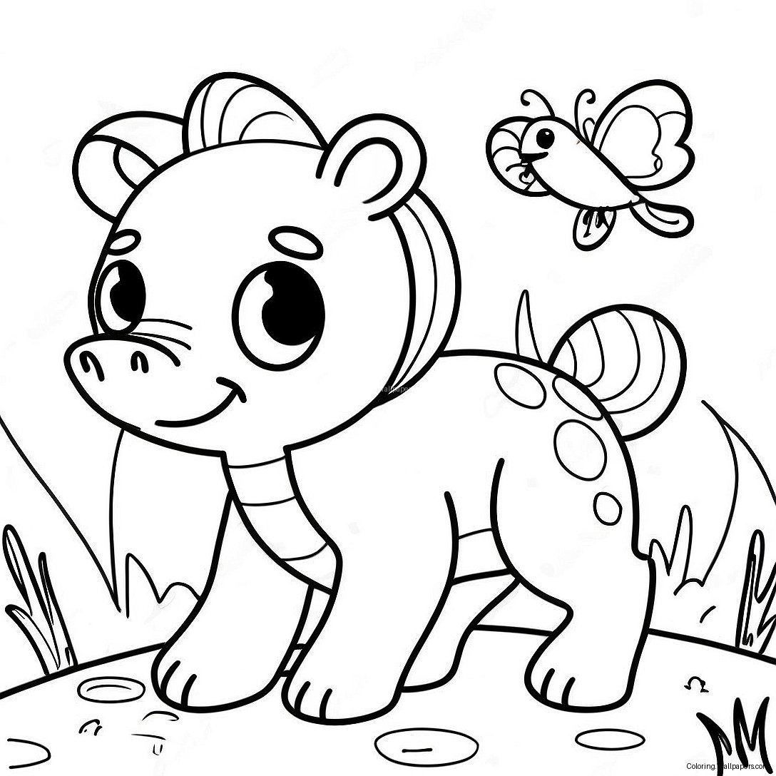 Super Easy Animal Coloring Page 22629