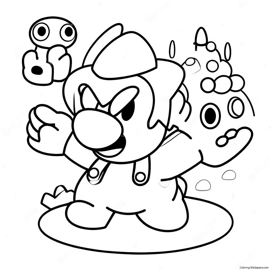 Página Para Colorear De Super Mario 3d World 6006