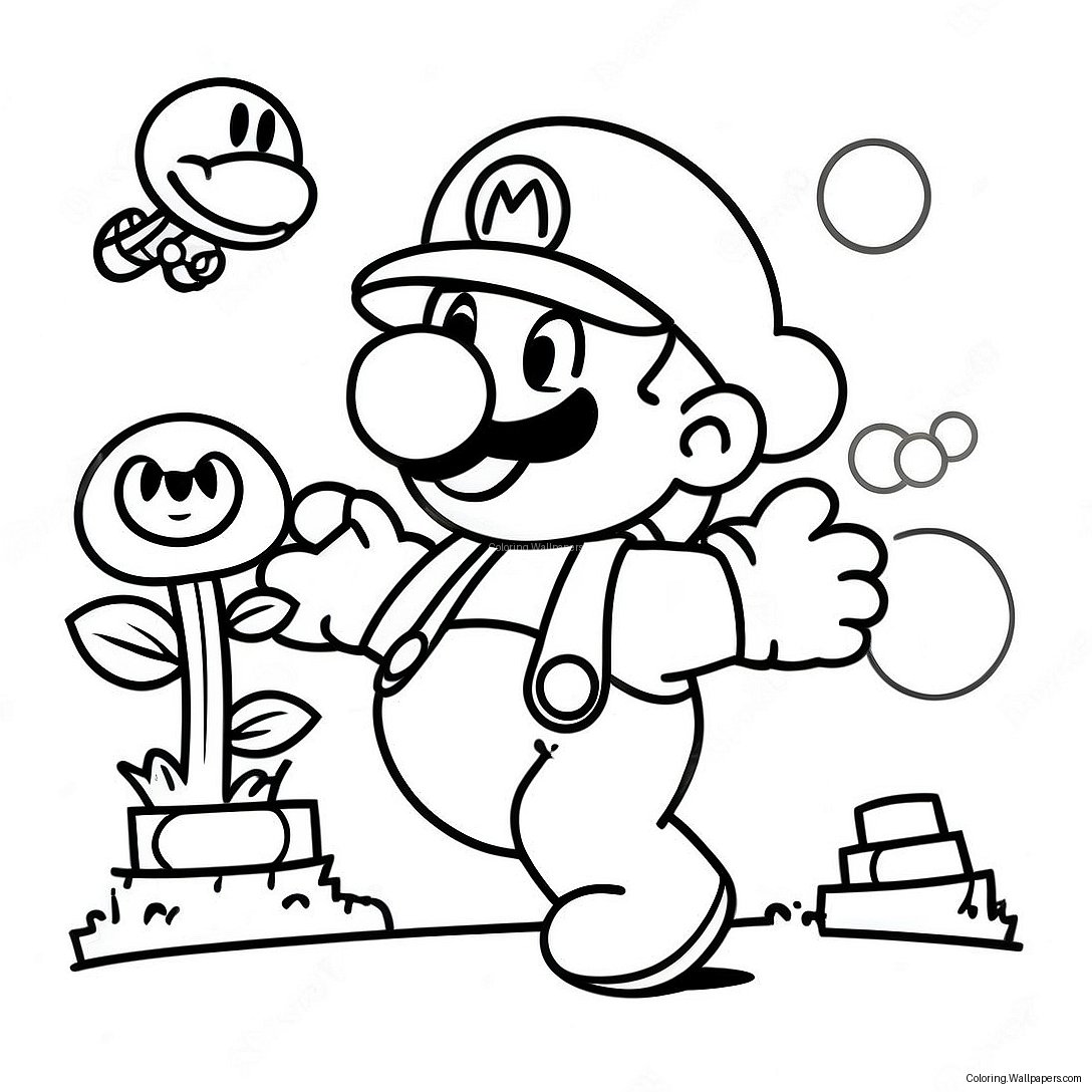 Super Mario Bros 3 Coloring Page 30066