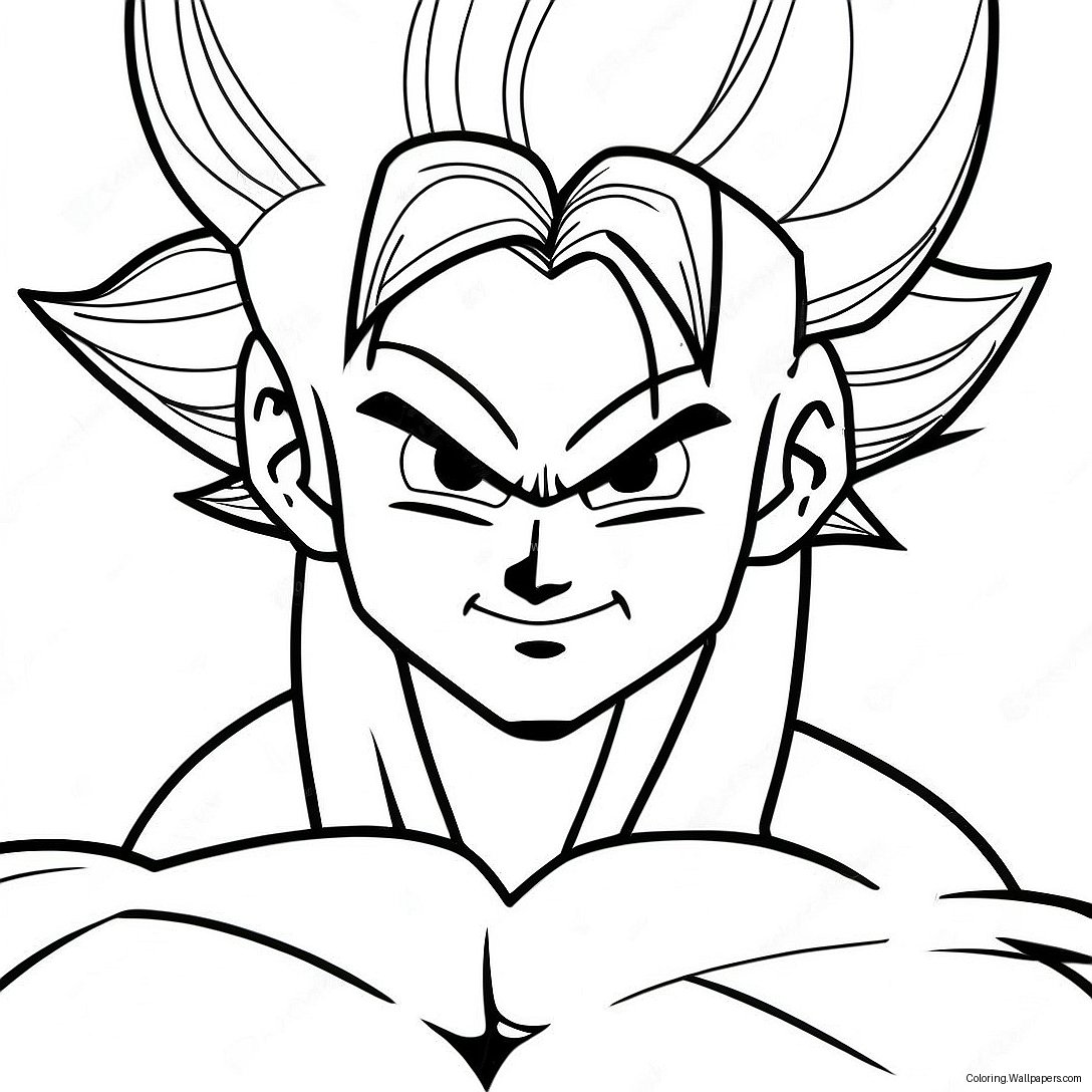 Página Para Colorear De Goku Super Saiyan 4 28921