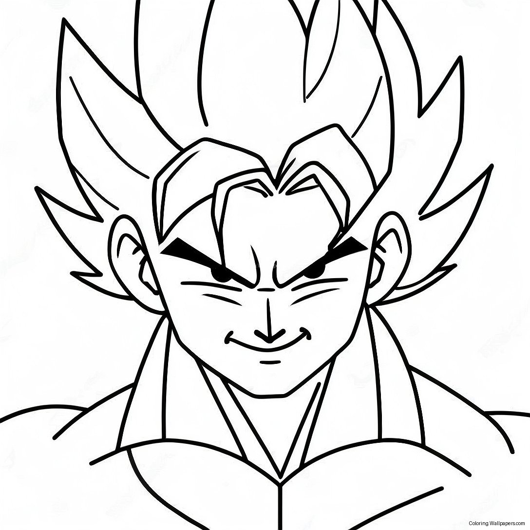 Página Para Colorir Do Goku Super Saiyajin 4 28924