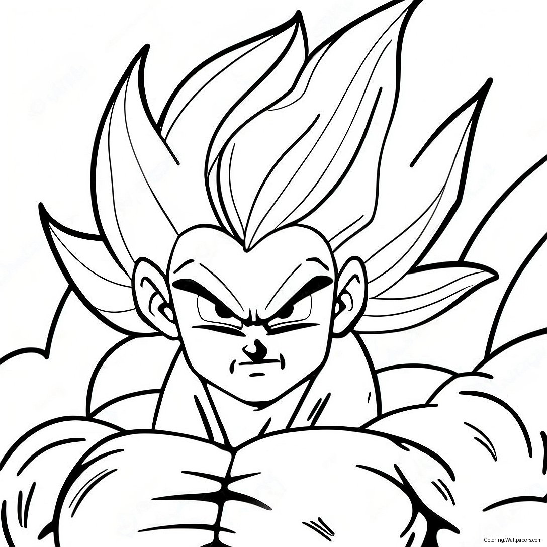 Kolorowanka Transformacja Super Saiyan 4 28934