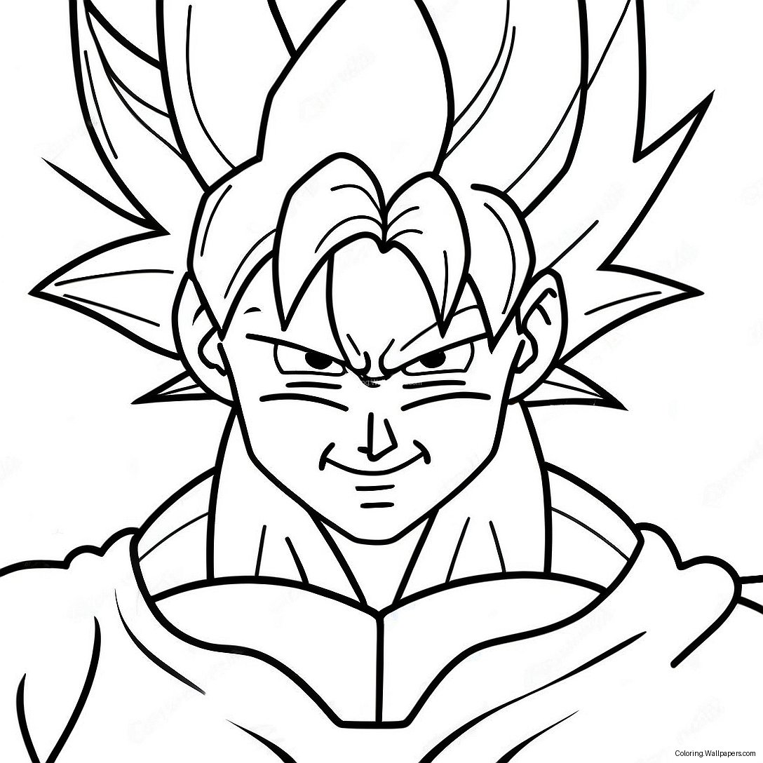 Super Saiyan Goku Färgläggningssida 10314