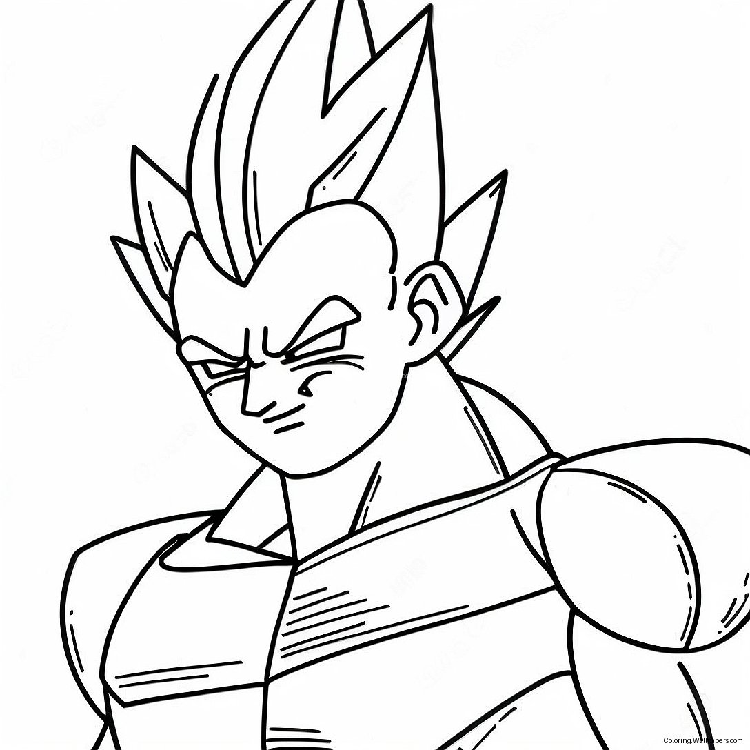 Super Saiyan Vegeta Coloring Page 14320